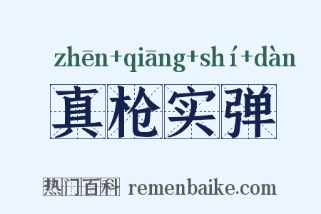 真枪实弹是什么意思的图片